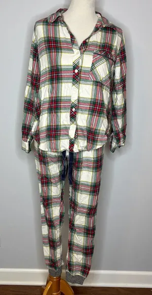 Aerie - Plaid Christmas Pajama Top thumbnail 1