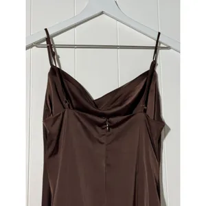 Urban Outfitters Mallory Cowl Slip Mini Dress Satin Sheen Brown thumbnail 5