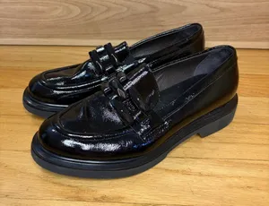 Ron White Women's Annora Black Patent Leather Loafers - Size 36 thumbnail 1