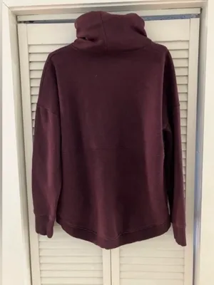 Athleta Cozy Karma Funnel Neck Sweatshirt in Plum Purple Size XS thumbnail 7