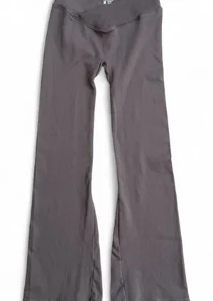 OQQ Brown Flare Leggings Nylon Spandex Blend Size Large. New Without Tags thumbnail 1