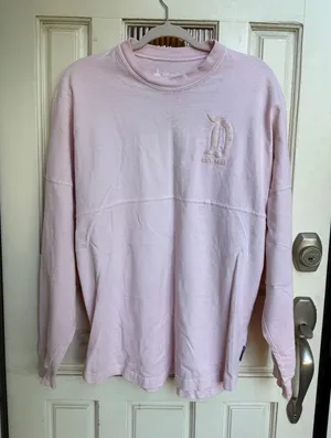 Disneyland Resort Spirit Jersey Light Pink Women's Size Medium Long‎ Sleeve thumbnail 1