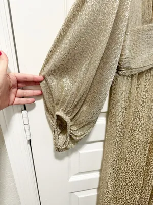 ba&sh Celie Metallic Dress in Gold thumbnail 6