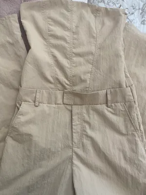 ZARA Tan Strapless Jumpsuit thumbnail 2