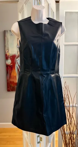 ✨NWT Abercrombie & Fitch Sleeveless Faux Leather Mini Dress XS✨ thumbnail 1