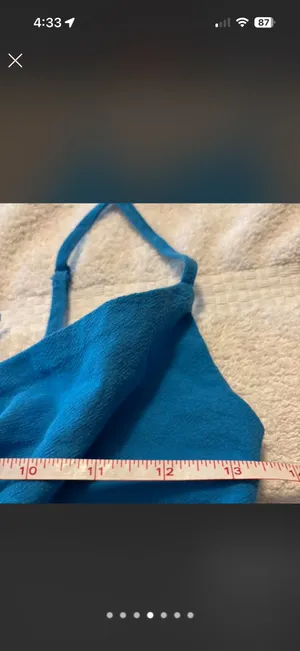 SheIn Blue cami/halter top 100% cotton with tie front detail #summer y2K indie fairy croquette resort vacation coastal festival thumbnail 4