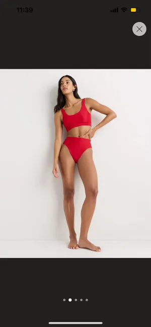 New Quince Italian High-Rise Bikini Bottom Size XS thumbnail 3