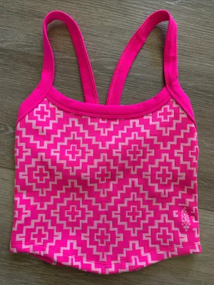 Free People Pink Geo Print Ribbed Crop Tank XL NWT thumbnail 4