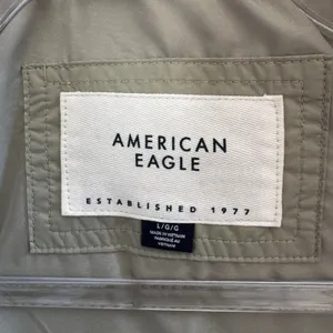 American Eagle Sage Green Puffer‎ Vest Womens Large Quilted Full Zip Gorpcore thumbnail 3