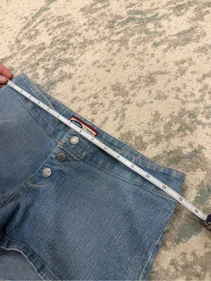 Old Navy Y2K Low Rise Denim Micro Shorts Blue Size 4 Vintage 90s thumbnail 5