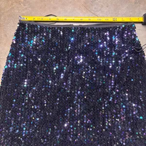Molly Bracken Womens Small Black Purple Shimmery Sequins Mini Clubwear Skirt thumbnail 3