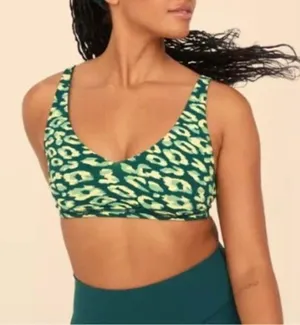 Offline By Aerie Goals Plunge Sports Bra Green Size Medium thumbnail 7