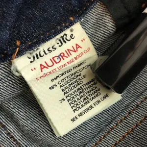 Miss Me Womens Jeans Audrina 5 Pocket Low Rise Boot Cut Stretch Dark Wash 31 thumbnail 5