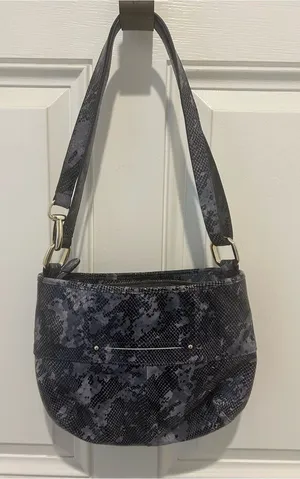 b. makowsky Black & Gray Patterned Shoulder Bag thumbnail 1