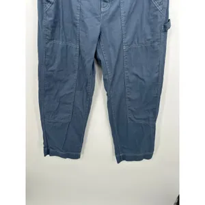 Old Navy‎ Blue Cargo Pants Women Sz 12 High Rise Straight Gorpcore Outdoors thumbnail 4