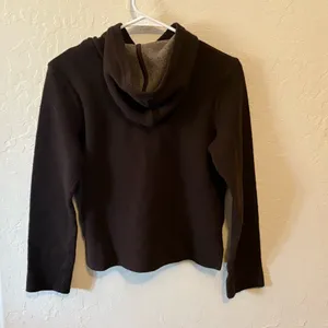 Banana Republic hooded sweater. Sz Medium Brown. thumbnail 3