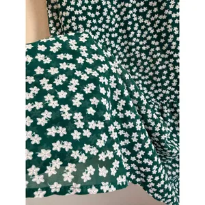 Green Floral Smocked Midi Dress Women Medium Prairie Cottagecore Dainty Granola‎ thumbnail 6
