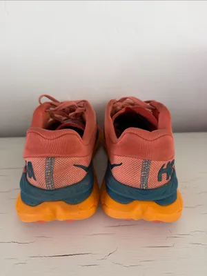 Hoka Tecton X Women’s 7 Coral Orange Trail Running Shoes Carbon Plate Sneakers thumbnail 5