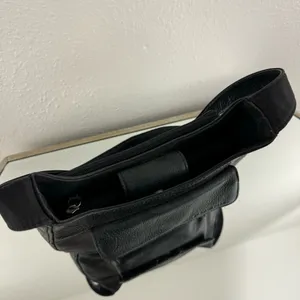 FOSSIL Vintage 90s Y2K Black Leather Edgy Grunge Moto Small Shoulder Bag Purse thumbnail 10