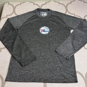 Adidas Ultimate Tee Philadelphia Basketball 76ers long sleeve climalite shirt thumbnail 1