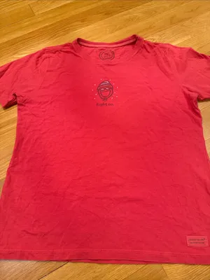 Life is good women’s right on short sleeve shirt size medium. thumbnail 1
