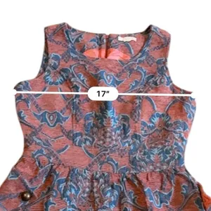 Anthropologie Tulle Structured Tapestry Scoop Neck Mini Dress Sz S thumbnail 8