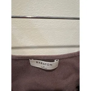 BABATON Brown Ribbed Corset Style Crop‎ Top Tank Size S thumbnail 2