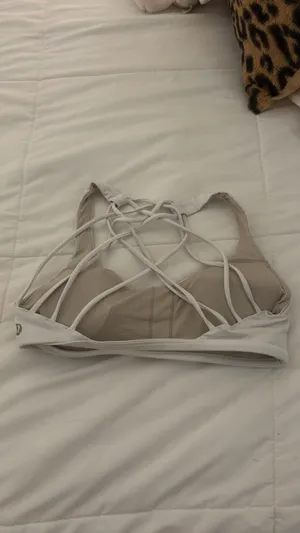 white lululemon sports bra  thumbnail 2