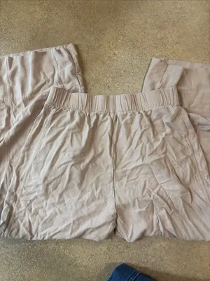 Women’s Wide Leg Linen-Blend Pants in Light Taupe thumbnail 3