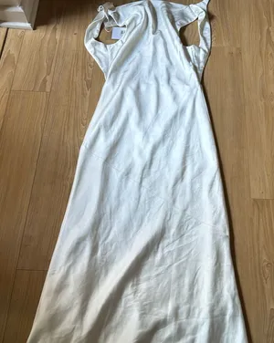 Third Form Satin Bias Cowl Back Maxi Dress White Size 2 thumbnail 1