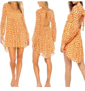 Free People Maria Floral Shirred Mini Dress thumbnail 3