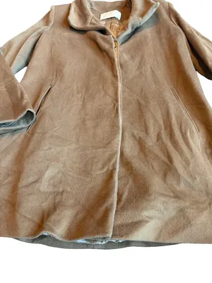 Fleurette Camel Coat Jacket Button thumbnail 7