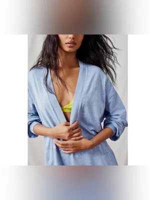 NWOT Free People FP Intimately Just Because Onesie - the rain blue - Small thumbnail 5