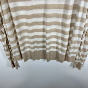 TORRID Pullover‎ Knit Sweater Women's Size 2X Striped Cream Tan Crewneck thumbnail 9