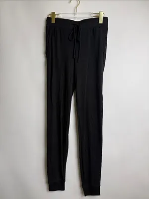 Z Supply Jill Marled Black Joggers Knit Pants Drawstring Lounge Size Small thumbnail 4