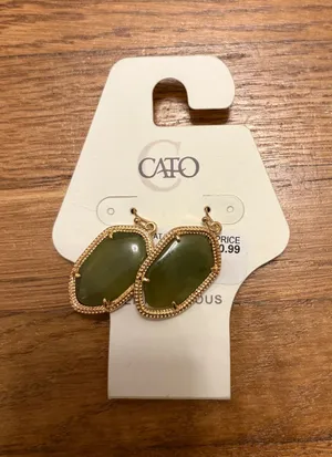 Cato Olive Earrings thumbnail 1