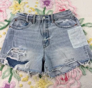 American Eagle Outfitters Distressed Patchwork Denim Shorts Women Size 6‎ thumbnail 1