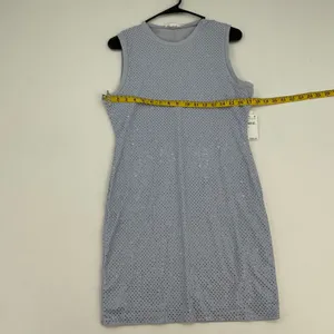 Good‎ American Rhinestone Sleeveless Mini Dress Light Blue Glass Size L NWT thumbnail 7