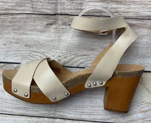 Lucky Brand Hadilla Women’s Tan Leather Platform Sandal With Studs Size 10M thumbnail 3