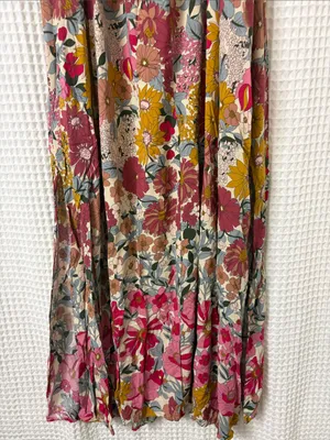 Natural Life Patti Side Slit Maxi Dress Boho Summer Floral Medium thumbnail 11