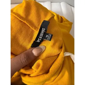 Ups & Downs Yellow Ruffle Sleeve Hoodie Dress Women’s 1X thumbnail 5