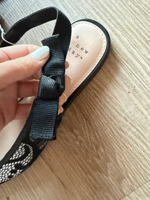 a new day Black‎ Lace Pointed Slingback Flats thumbnail 3