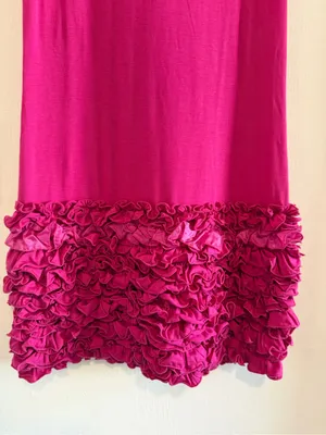 Stella McCartney Fuchsia Pink Ruffle Hem Tank Dress thumbnail 5