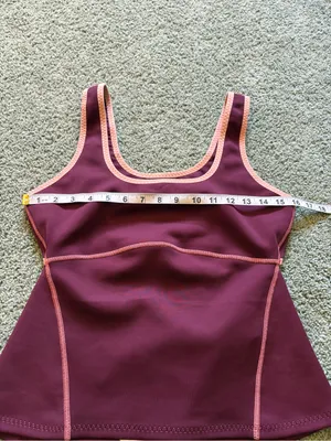 Fabletics Barrier Scuba Tank Top Womens Size XL NWT Maroon/Burgundy Athletic thumbnail 7