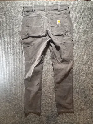 Carhartt Gray Straight Cargo Workwear carpenter Relaxed Chino Pants Womens 6 thumbnail 5