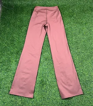 Vuori Ribbed Crossover Waist Flare Leggings Mauve Brown Size Small thumbnail 2