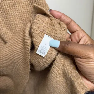 Aerie Women‎ Cozy Up Waffle Sweater Medium Tan Oversized Crewneck thumbnail 7