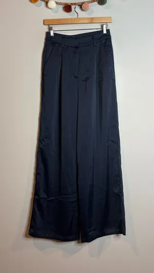 House of Harlow 1969 navy blue wide leg trouser pants thumbnail 1