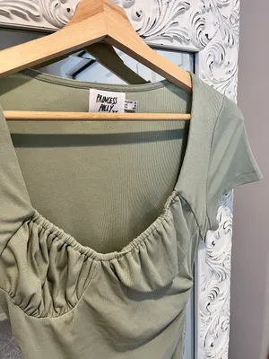 Princess Polly Bodycon Ribbed Mini Dress Sage Green thumbnail 8