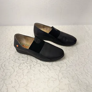 Fly London Softinos Shoes Size 8.5 Leather Mules Comfy Soft Slip On Navy Light thumbnail 9